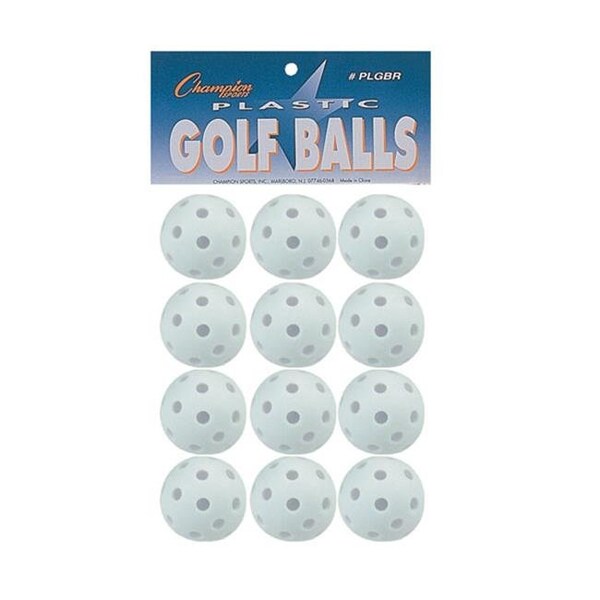 Champion Sports PLGBR 2 in. Plastic Golf Ball - Set of 12 PLGBR - main